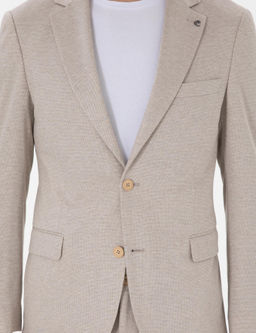 Bej Slim Fit Tak_m Elbise - Cacharel фото 7