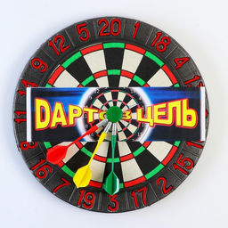 Дартс В цель, d-35 см, толщина 2 см, 3 дротика, дротик 14.2 х 3.2 см