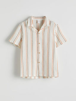 Pamuklu ?izgili Erkek ?ocuk G?mlek