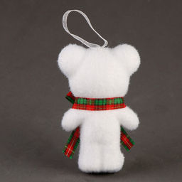 Цена за 2 шт. Игрушка из пенопласта «Белый медведь» с бантиком, 10 см