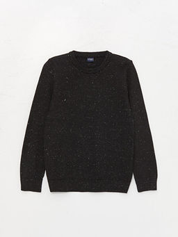 Bisiklet Yaka Uzun Kollu Erkek ?ocuk Triko Kazak