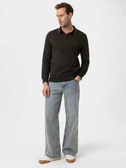 Polo Yaka Uzun Kollu Pike Erkek Ti??rt