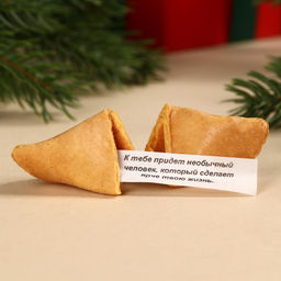 Цена за 2 шт. Подарочный набор новогодний «Дед Мороз»: печенье с предсказанием, шоколад, послание с пожеланием