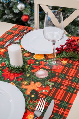 Дорожка на стол из рогожки 50х145 Happy Fox Home  фото 2