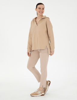 Bej Oversize Sweatshirt