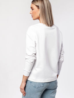 VILATTE / Свитшот со стразами из футера с эластаном  фото 5