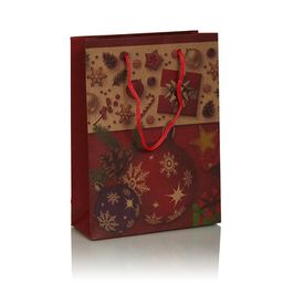Цена за 12 шт. Новогодний подарочный пакет. Цвет бордовый. Размер 15х20 см.