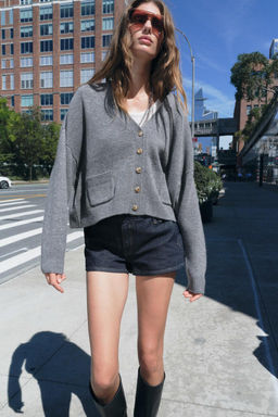 100% WOOL BASIC CARDIGAN - Zara фото 6