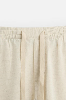 COTTON-LINEN RELAXED FIT TROUSERS - Zara фото 18
