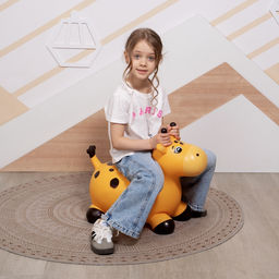 Попрыгун ZABIAKA ?Жирафик,? 58?26?50 см, жёлтый  фото 7