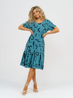 872 Платье "Темно-бирюзовый"