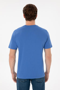 Erkek Regular Fit Bisiklet Yaka Bask_l_ _ndigo Ti__rt Sepette S_rpriz _ndirim - U.s. polo assn фото 12