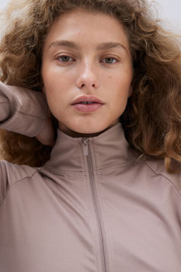 Cardigan de punto con cremallera