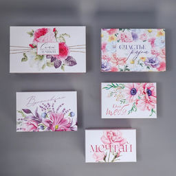 Набор подарочных коробок 5 в 1 Цветы, 22 14 8.5 32.5 20 12.5 см - Дарите счастье фото 31