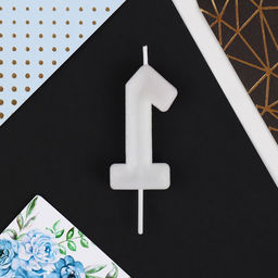 Свеча в торт цифра «1», с шарами