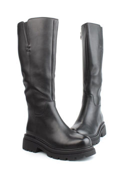 02-FK884-1M BLACK Сапоги зимние женские (натуральная кожа, байка, натуральный мех) - Фабричный китай фото 13