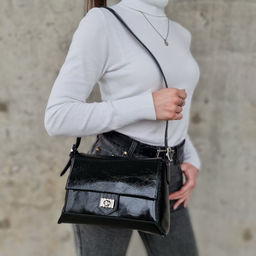 Женская кожаная сумка через плечо 0050-1 - Cidirro фото 4