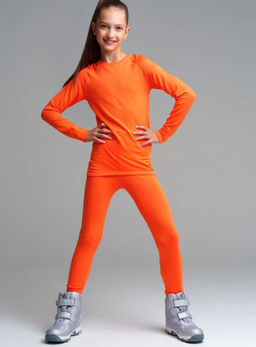 32321138 Термокомплект для девочек: брюки, толстовка