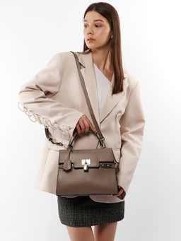 LACCOMA сумка MJ021-серый эко кожа хлопок