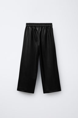 FAUX LEATHER TROUSERS WITH BOWS - Zara фото 2
