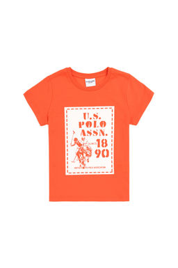 Футболка U.S. Polo Assn с цветком граната хлопок фото 6