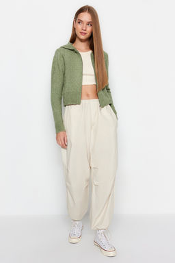 TRENDYOLMILLA Ekru Crop Kapusonlu Buklet Triko H?rka TWOAW24HI00370  фото 10