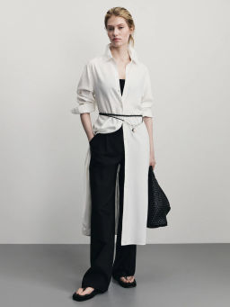 Платье-рубашка изо льна / Zarina  фото 3