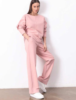 VILATTE / Брюки из эластичного футера с молниями на карманах