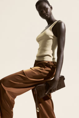 Pantal?n amplio con raya - H&m фото 5