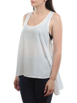 GM2601 WHITE Топ женский (штапель, 85% хлопок, 15% спандекс)