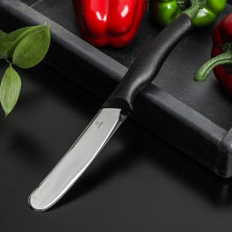 Нож для масла Доляна Грайм, лезвие 7,5 см, цвет чёрный  фото 4