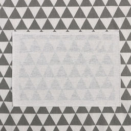 Цена за 2 шт. Фартук Доляна "Треугольники", цвет серый, 60 х 67±4см, 100%пэ