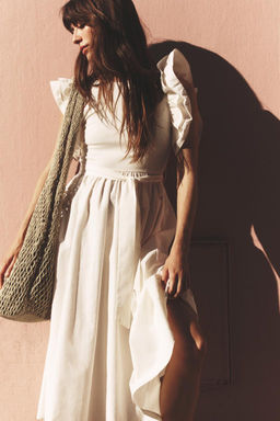 RUFFLED CONTRAST DRESS - Zara фото 2
