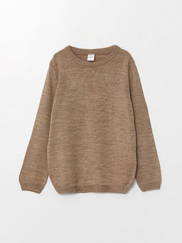 Bisiklet Yaka Basic Uzun Kollu K?z ?ocuk Triko Kazak