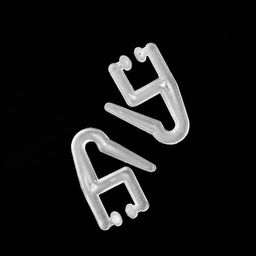 Цена за 100 шт. Крючок для штор «Уточка», 25×18×4 мм, d=7 мм, пластик