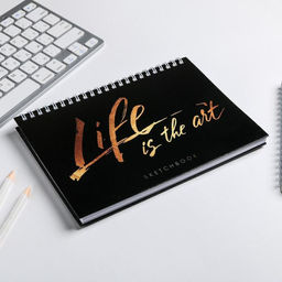 Скетчбук в твердой обложке на гребне Life is the art А5, 80 л, 100 г/м - Artfox фото 2