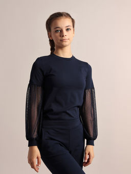 CRB wear / CWJG 63908-41 Джемпер для девочки,темно-синий/Ex.Cherubino