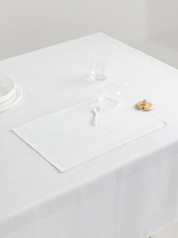 Салфетка под приборы, 30х45 см, прямоугольная, полиэстер, бело-серебристая, Floe - Anna lafarg фото 4
