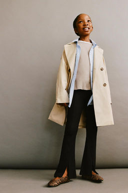 FLARED RIBBED LEGGINGS