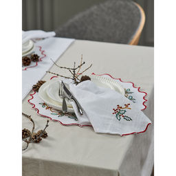 Набор из двух салфеток под приборы festive wreath из коллекции new year essential, D38 см