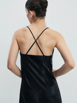 Платье миди из блестящей ткани / Zarina  фото 10