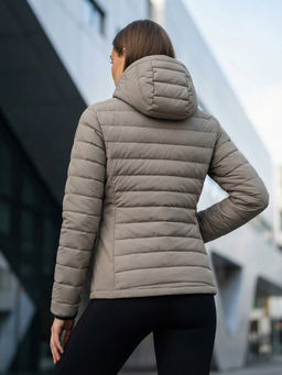 Куртка женская гибридная стёганая с капюшоном с графеновой подкладкой синего цвета 9622_1S - Valianly фото 79