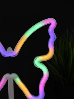 Неоновый LED ночник настольный "Butterfly", свечение mix (20*23,5 см)