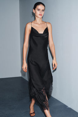 SATIN LACE DRESS ZW COLLECTION - Zara фото 9