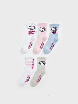 Hello Kitty Desenli K?z ?ocuk Soket ?orap 5li