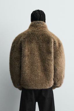 SHORT FAUX FUR COAT - Zara фото 3