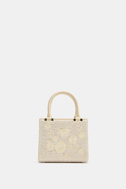 BOLSO R?GIDO BORDADO / Crudo