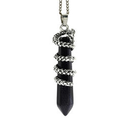 Подвеска Дракон с авантюрином синим 15*58мм