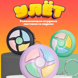 Развивающая игрушка Улёт световая со звуком, на брелоке