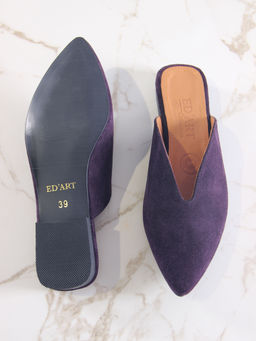 Мюли 1001.34104bl.Сливовая замша